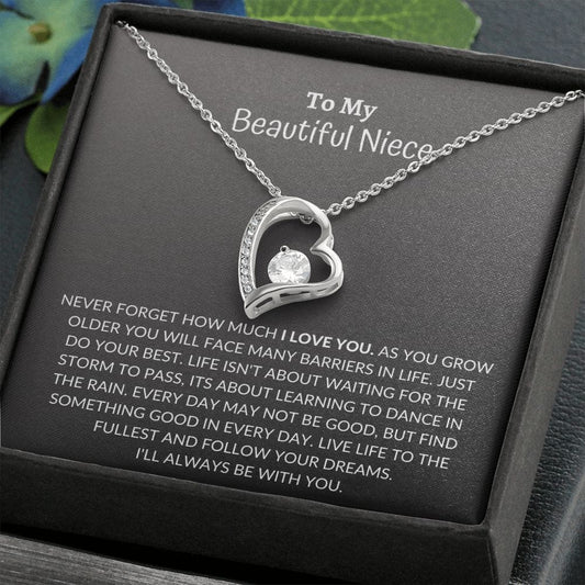 To My Beautiful Niece - Forever Love Necklace