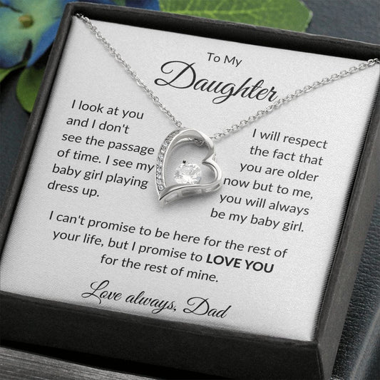 To My Daughter Love Dad - Forever Love Necklace