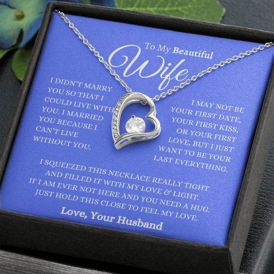 To My Beautiful Wife - Forever Love Necklace