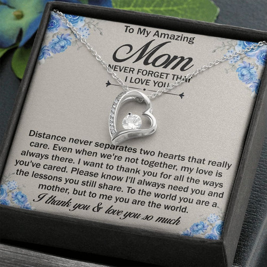 To My Amazing Mom - Forever Love Necklace
