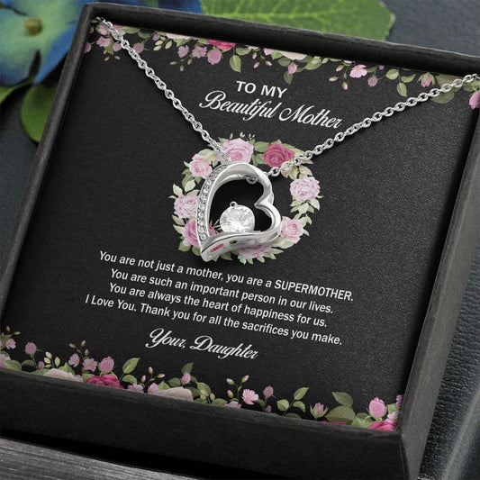 To My Beautiful Mother -Forever Love Necklace