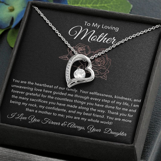 To My Loving Mother Love Your Daughter - Forever Love Necklace