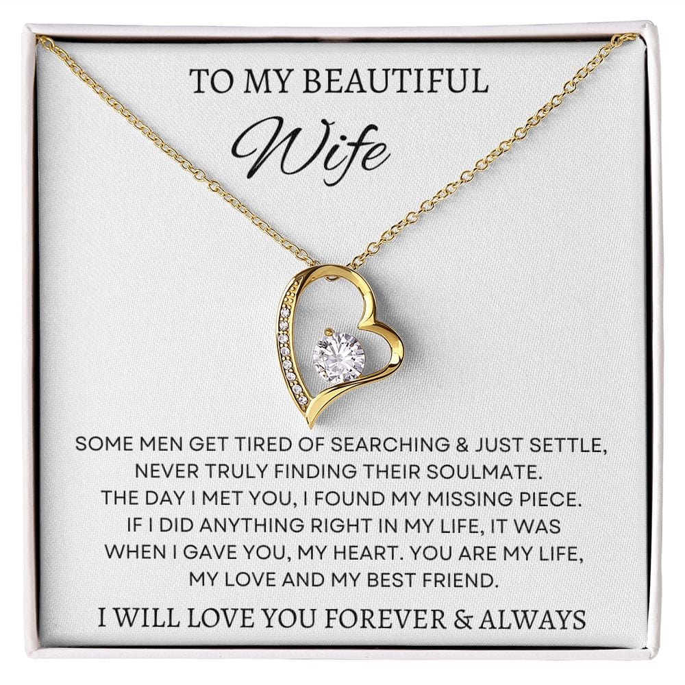 To My Beautiful Wife - Forever Love Necklace