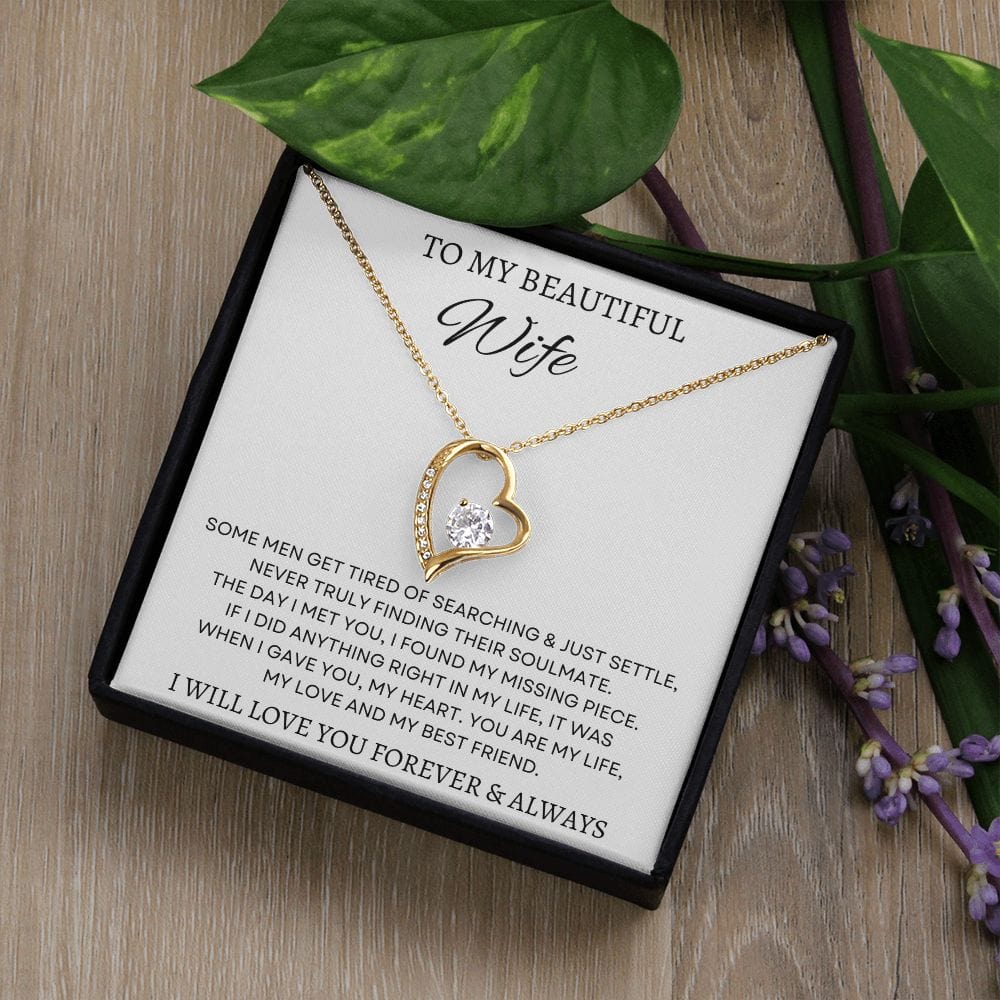 To My Beautiful Wife - Forever Love Necklace