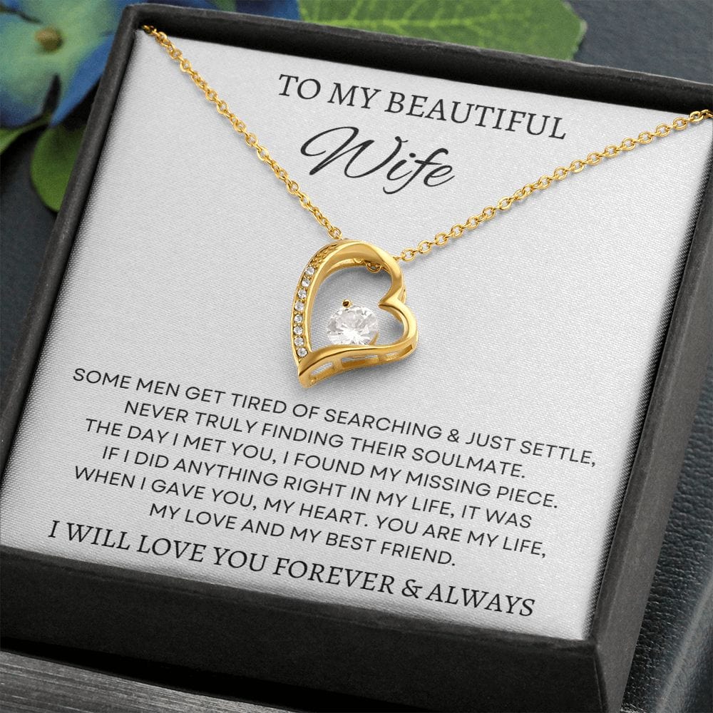 To My Beautiful Wife - Forever Love Necklace